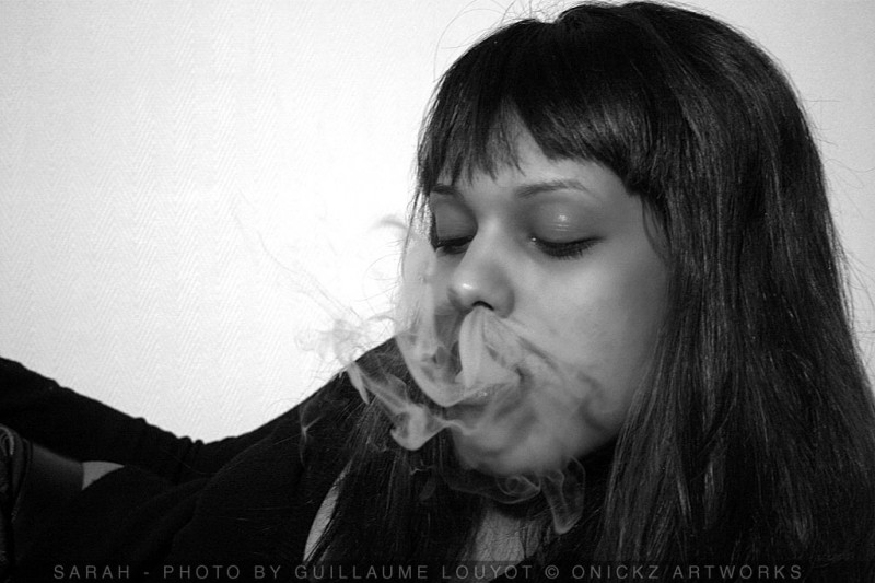 Sarah smokes