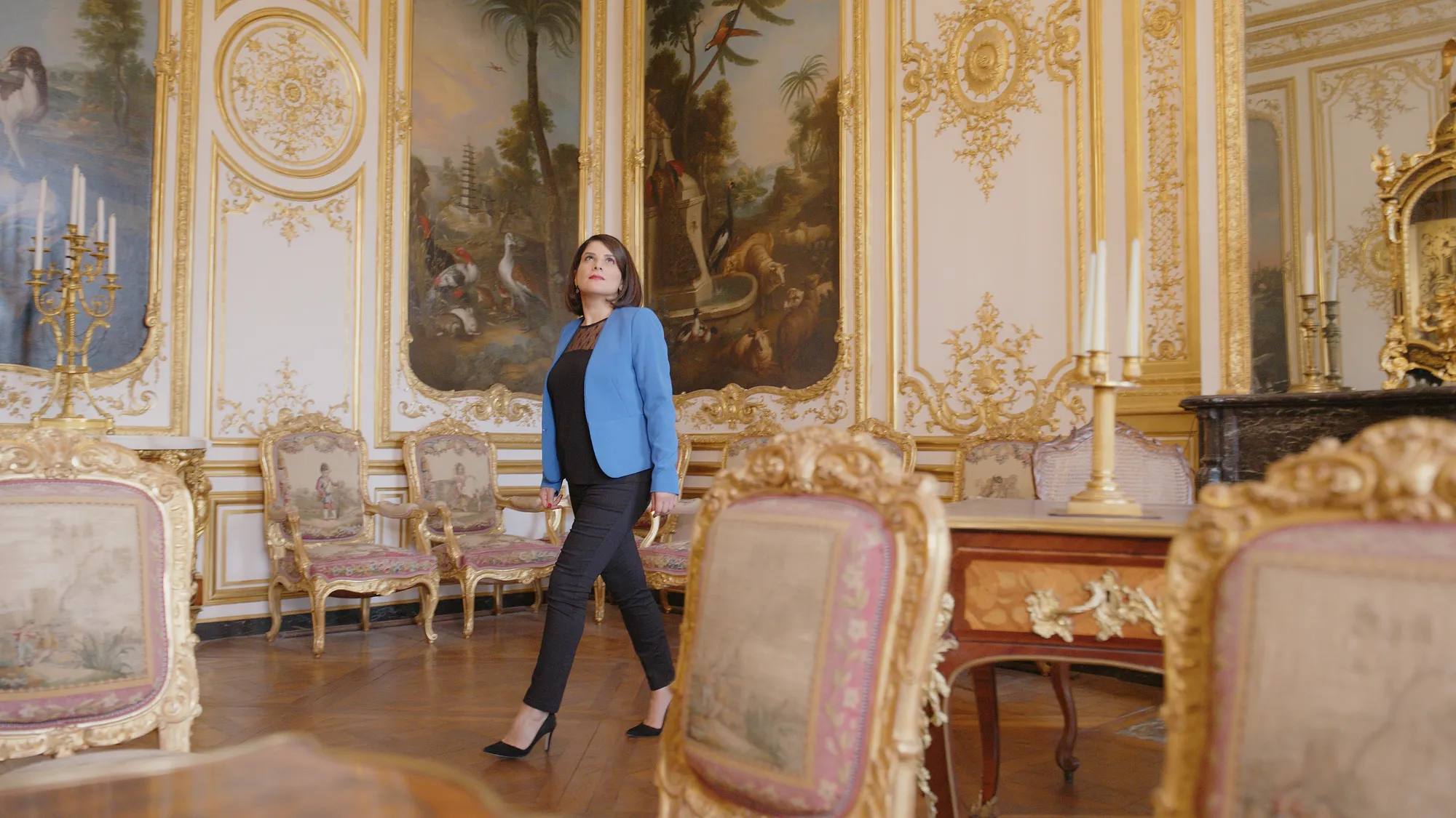 Tournage dans les salons du Château de Chantilly