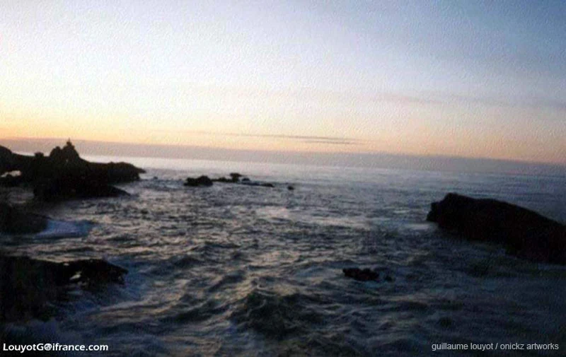 Rochers et océan au couchant — Biarritz et Pays basque, Guillaume Louyot