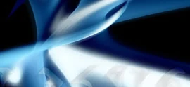 Blue Glass, composition numérique bleue au format 270 par 124 pixels