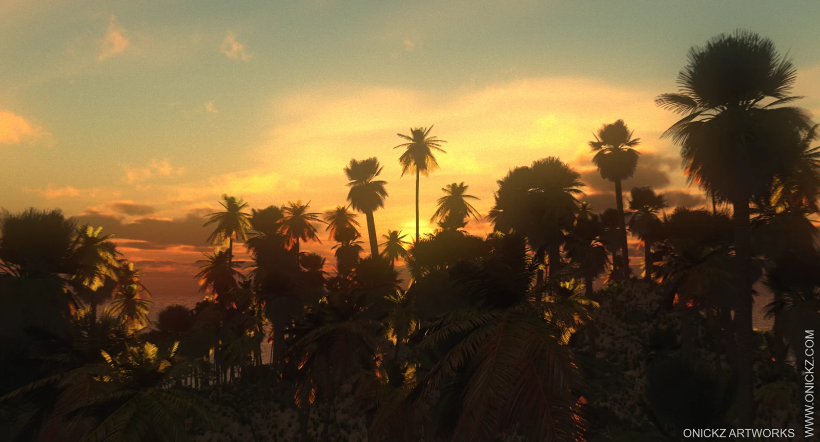 Caribbean Sunset, création de Guillaume Louyot