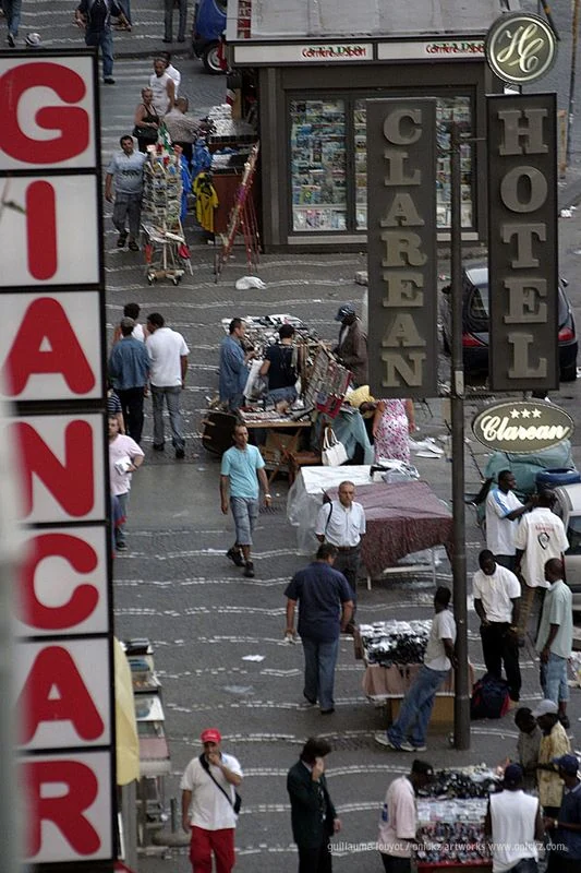 Enseignes dans une rue — Naples et ses environs, Guillaume Louyot