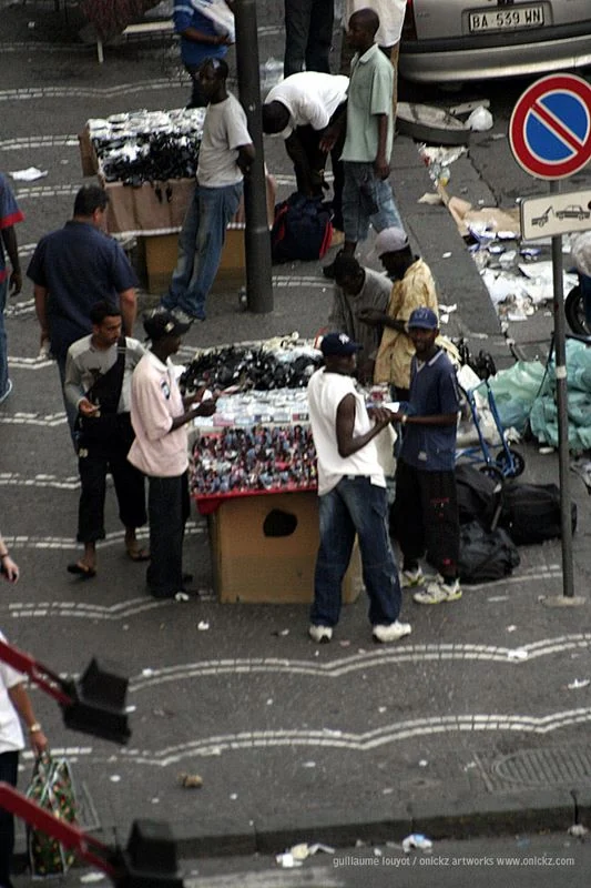 Marché et passants — Naples et ses environs, Guillaume Louyot