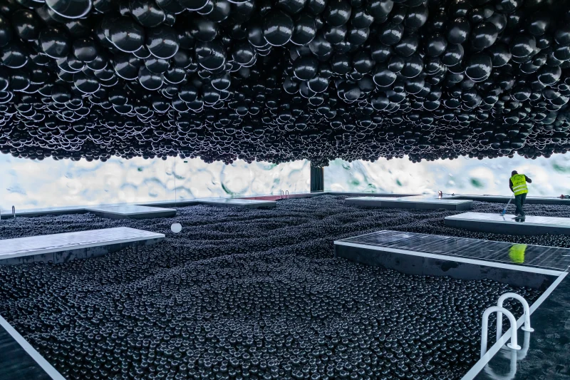 Inside the Grand Palais during Euphoria exhibition
